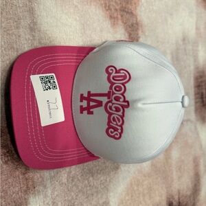 Dodgers  Cap - White and Pink